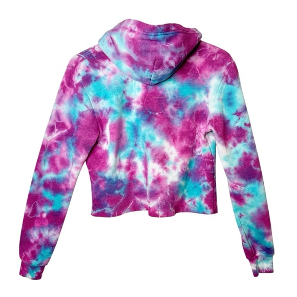 Aviator Nation Tie Dye Cropped Women’s Sweatshirt Hoodie Sz S - Picture 11 of 14